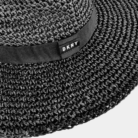 DKNY Wide Brim Paper Yarn Summer Hat - Picture 3 of 7
